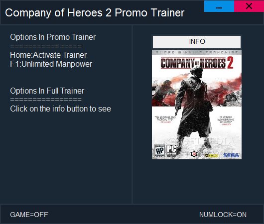company of heroes 2 trainer 4.0.0.21748